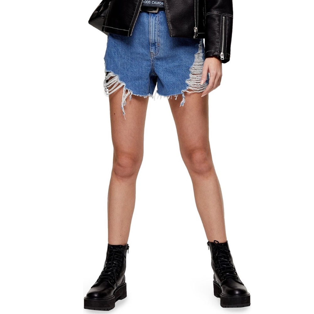 TopShop Super Ripped Mom Shorts / Size 8 - Picture 3 of 8